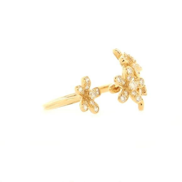 Van Cleef & Arpels Socrate Between the Finger Ring 18K Yellow Gold and Diamonds - Picture 2 of 4